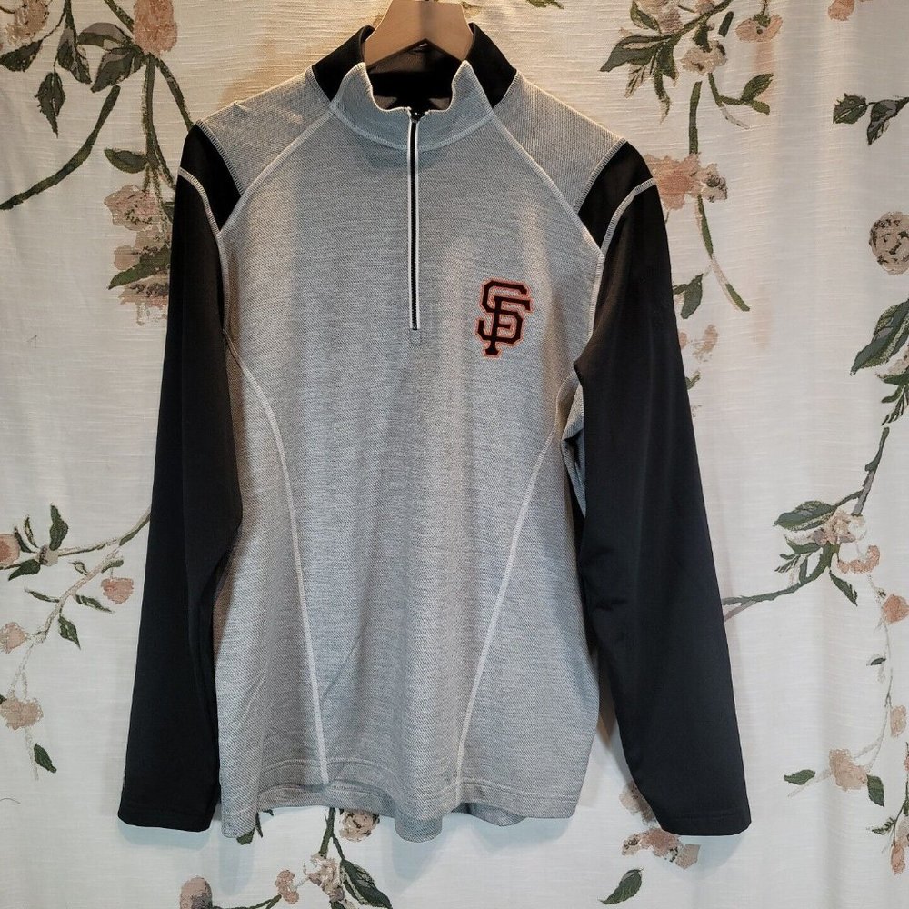 Men's San Francisco Giants MLB Long Sleeve Zip Collar Shirt Size M